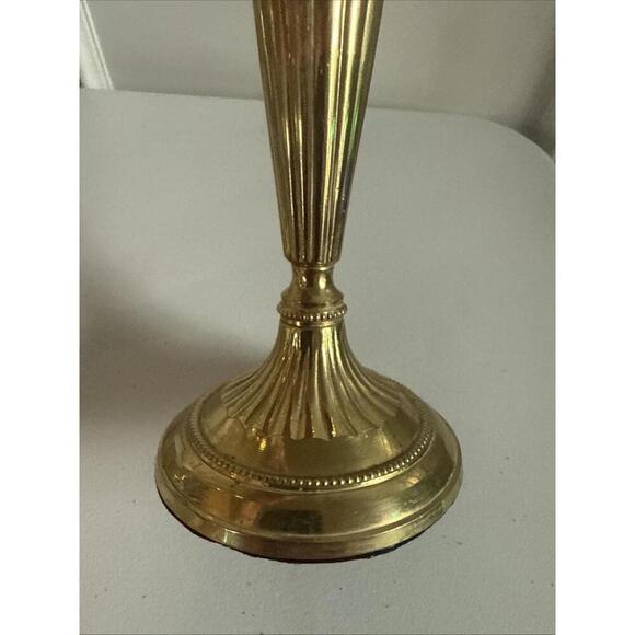 Vintage brass candlesticks set of two, 7.5 inches - Picture 6 of 15